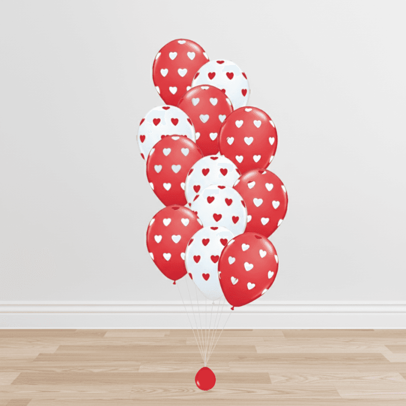 Valentine 11 Latex Heart Bunch