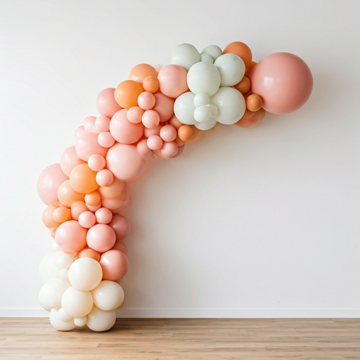 Pastel balloon arch decoration